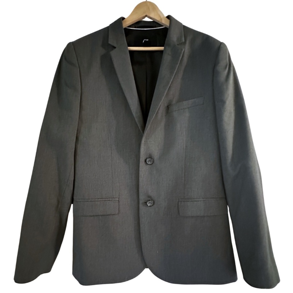 H&M Gray Sport Coat Modern Tailored Blazer